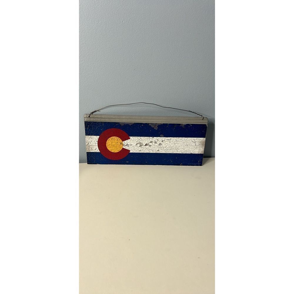 Colorado State Flag Distressed Metal Sign